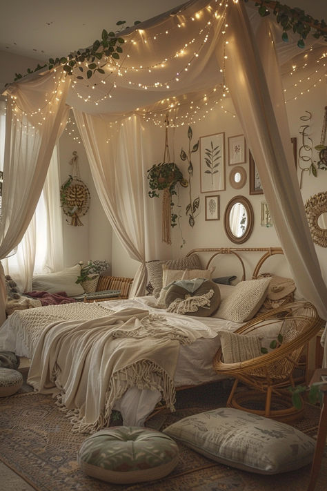 Experience nostalgic tranquility with our 20+ cottage aesthetic bedroom ideas, where simplicity and vintage allure combine for a dreamy escape. Soft Country Aesthetic Room, Cute Window Curtains, Flower Garden Bedroom, Wooden Room Decor Bedroom Ideas, Chic Room Aesthetic, Bed Near Window Ideas, Flower Decor Bedroom, Rustic Cozy Bedroom, Natural Wood Bedroom Ideas