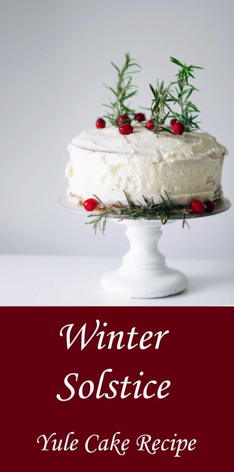 Yule Wonderland Winter Solstice Cake - Moody Moons Yule Cake Recipe, Solstice Cake, Yule Cake, Solstice Traditions, Winter Solstice Party, Winter Solstice Traditions, Yule Traditions, Yule Celebration, Winter Solstice Celebration