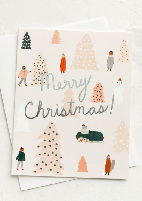 Holiday Cards Minimalist Christmas Card Design, Dog Holiday Cards, Minimalist Christmas Card, Cheers Card, Christmas Tree Lots, Scandinavian Kids, Seasons Greetings Card, Ornament Card, Hanukkah Cards