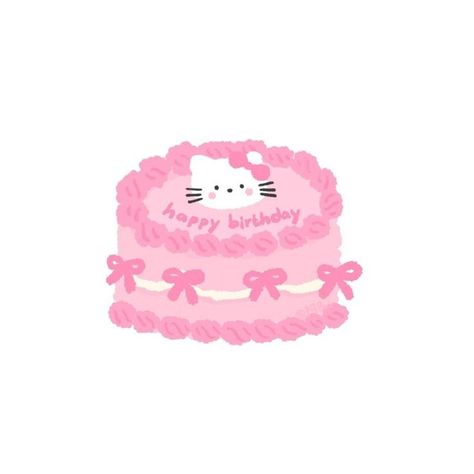 Happy Birthday Drawings, Birthday Doodle, Cake Drawing, Kitten Drawing, Birthday Cartoon, Hello Kitty Aesthetic, Happy Birthday Wishes Cards, Emoji Art, Hello Kitty Cartoon