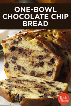 Chocolate Chip Bread Loaf, Chocolate Chip Bread, Muffin Bread, Bread Loaf, Bread Machine Recipes, Quick Bread Recipes, Bread Recipes Sweet, Easy Bread, Dessert Bread