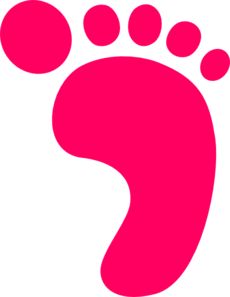 Right Pink Footprint Clip Art Feet Print Art, Footprint Template, Footprint Printable, Baby Footsteps Canvas, Pink Footprints, School Wall Art, Theme Days, Foot Print, Related Images