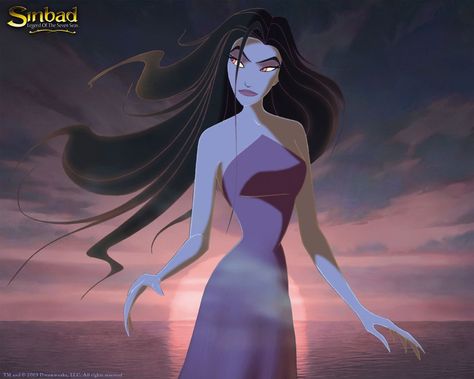 Eris in Dreamworks Sinbad: Legend of the Seven Seas Eris Goddess Of Chaos, Eris Goddess, Goddess Of Chaos, Jim Hawkins, Female Villains, Female Cartoon Characters, Legends And Myths, Seven Seas, Female Cartoon