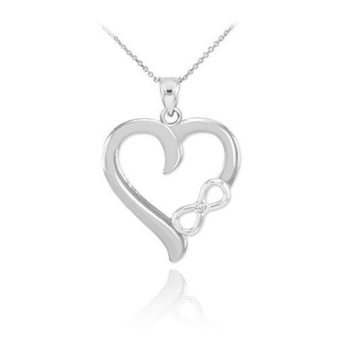 Diamond Heart Pendant Necklace, Infinity Charm, Infinity Pendant, Infinity Heart, Necklace For Girlfriend, Infinity Necklace, Necklace Heart, Heart Pendant Diamond, Cz Pendant