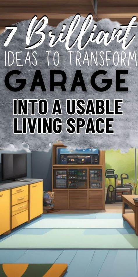 Transform your garage into a living space with these 7 inspiring garage conversion design ideas! Discover new garage transformation living spaces ideas that will help you make the most of your space. Whether you're considering converting your garage to a living space for an extra bedroom, home office, gym, or more, this pin has you covered. Don't miss out on these incredible ideas to unlock the hidden potential of your garage! #GarageConversion #LivingSpaceIdeas #GarageMakeover #HomeImprovement Living In A Garage While Building, Garage Converted To Pool House, Diy Garage Into Living Space, Beach Garage Ideas, Remodel Garage Into Apartment, Garage Chill Space Ideas, Convert 2 Car Garage To Living Space, Convert Garage To Gym, Garage And Living Space