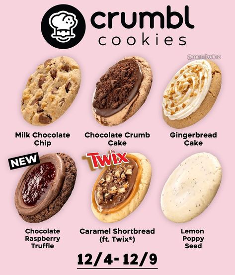 Crumbl Cookie Spoilers, Crumbl Cookies Of The Week, Crumbl Cookies Christmas, Cookie Selling Ideas, Crumbl Cookies Flavors, Crumble Chocolate Chip Cookies, How To Make Crumbl Cookies, Crumble Cookies Recipe, Crumbl Cookie Recipes