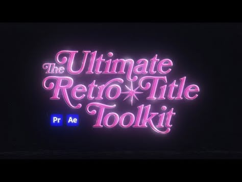 Retro Titles MADE EASY in After Effects & Premiere | Nostalgia Tutorial Retro Ux Design, Retro Title Design, Video Text Design, Retro Text Design, After Effects Inspiration, Premier Pro Video Editing, Vhs Typography, Vintage Motion Graphics, Easy A Aesthetic