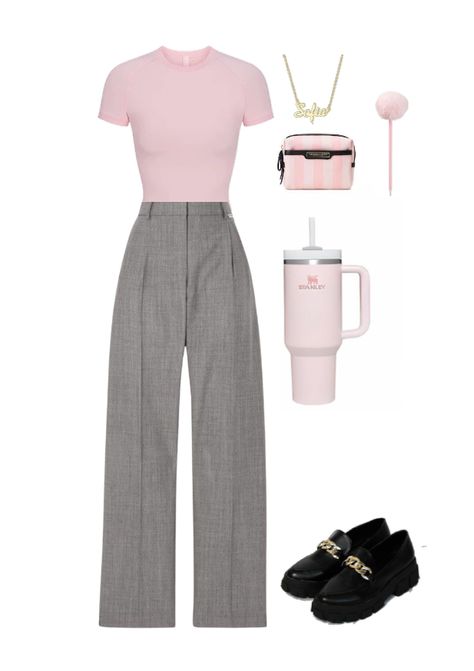 pink office outfit outfit ideas | pink office outfit Pink Top Office Outfit, Pink Top Work Outfit, Black And Pink Business Outfit, Pink Shirt Office Outfit, Pink Smart Casual Outfit, Pink Outfits For Work, Pink Office Outfits Women, Office Outfits Women Pink, Look Pantalon Rose