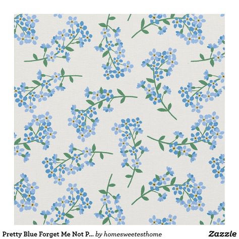 Pretty Blue Forget Me Not Pattern Fabric Forget Me Not Flowers, Light Blue Flowers, Floral Iphone, Summer Gifts, Patterned Sheets, Diy Template, Pretty Prints, Template Ideas, Pattern Fabric