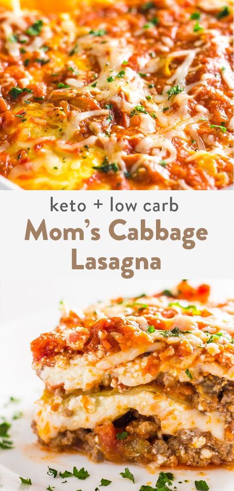 Low Carb Cabbage, Cabbage Lasagna, Low Carb Italian, Low Sugar Diet Recipes, Keto Casseroles, Low Carb Low Fat Recipes, Italian Dinner Recipes, Boiled Egg Diet Plan, Diet Recipes Easy