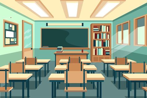 Background For Video, Animation Schools, Classroom Interior, Classroom Background, Classroom Images, School Background, School Hallways, School Illustration, Whatsapp Wallpaper Cute