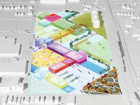 How a renowned architecture firm is helping to remake a barren food desert into… Urban Farming Architecture, Food Desert, Landscape And Urbanism Architecture, Urban Design Graphics, Public Space Design, Rem Koolhaas, Food Hub, Into The West, Tree Sketches