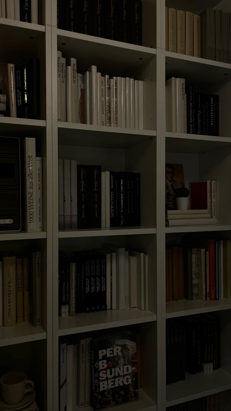 Dark Academia Bookshelf Aesthetic, Book Shelf Aesthetic Minimalist, Books Shelf Aesthetic, Bookshelf Aesthetic Wallpaper, Book Case Aesthetic, Bookshelf Aesthetic Dark, Books Astethic, Classic Books Aesthetic, Book Shelves Aesthetic