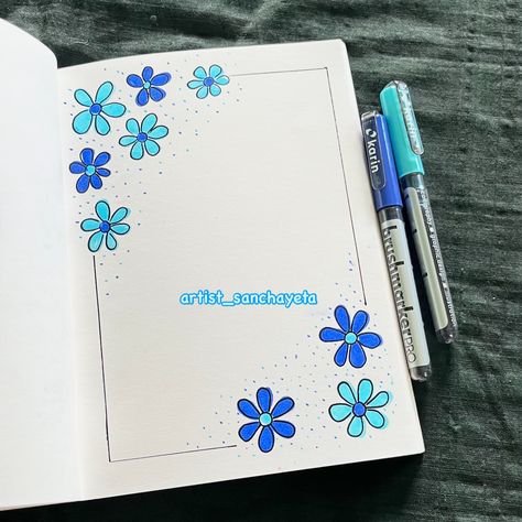 Blue 🩵#borderdesign #borderdesigns #project #journal #journalinspiration #explorepage✨ #exploremore #schoolproject #frontpage #frontpagedesign Note Book Border Design, Doodling Designs, Blue Border Design, Project Journal, Boarders Designs For Projects, Book Cover Page Design, Beginner Drawing Lessons, Book Art Projects, Creative School Project Ideas