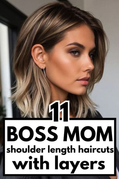 These 11 shoulder length hair cuts with layers are versatile, stylish, and super easy to maintain! perfect for busy moms who just want to look good without the effort!