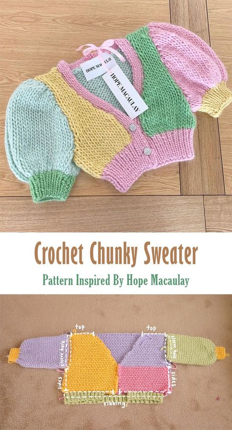 The chunky crochet sweater pattern is an exact reproduction, replica of a popular fancy item by Hope Macaulay Hope Macaulay, Easy Crochet Slippers, Learning Video, Crochet Slipper Pattern, Crochet Butterfly, Crochet Patterns Free Blanket, Slippers Pattern, Crochet Fashion Patterns, Crochet Clothes Patterns