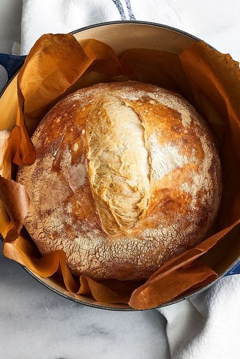 Get the recipe for No-Knead Crusty Boule. Boule Bread Recipe, Boule Recipe, Dutch Oven Bread, Artisan Bread Recipes, Dutch Oven Cooking, Rustic Bread, Loaf Recipes, No Knead Bread, Baked Pork