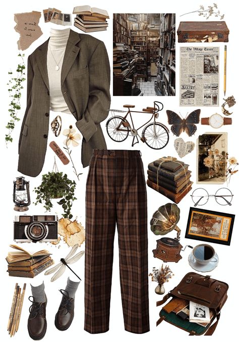 just your typical, classics-obsessed professor #aesthetic #darkacademia #vintage #academia #brown #dark #nature #school #academic. Discover outfit ideas for everyday made with the shoplook outfit maker. How to wear ideas for Vintage Camera and flowers Dark Academia Fashion Pants, Classic Academia, Dark Academia Outfits, Dark Academia Outfit, Dark Academia Style, Dark Academia Clothes, Academia Clothes, Academia Outfits, Academia Style