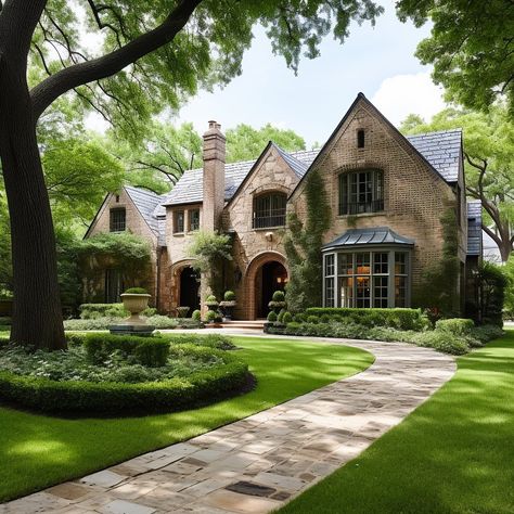 Tutor Style Homes, Tudor House Exterior, French Country Exterior, Tudor Style Homes, English Tudor, Cottage Exterior, Tudor House, Tudor Style, French Country House