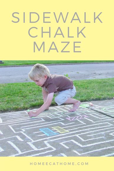 Sidewalk Chalk Maze Slow Cooker Venison, Chalk Activities, Diy Chalk, Mazes For Kids, Family And Consumer Science, List Of Activities, Facebook Features, Sidewalk Chalk, Science Teacher