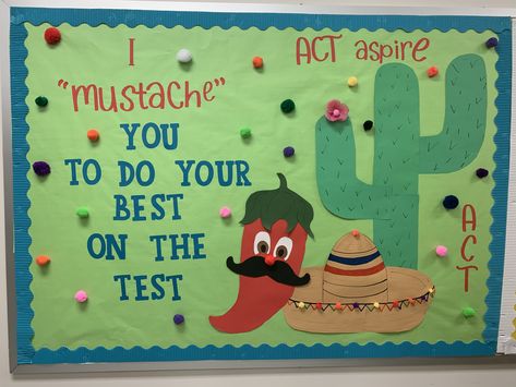 Test Bulletin Board Ideas, Testing Classroom Door Ideas, Testing Bulletin Board Ideas For School, Staar Test Bulletin Board Ideas, Test Encouragement Poster, State Testing Bulletin Board Ideas, Testing Motivation Bulletin Board, Staar Test Motivation Posters, State Testing Bulletin Board