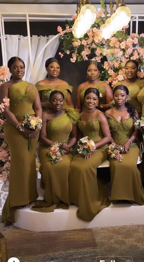 Wedding Frock Designs, Bridal Maid Dress, Latest Bridesmaid Dresses, Brown Bridesmaid Dresses, Mermaid Long Bridesmaid Dresses, African Bridal Dress, African Bridesmaid Dresses, Big Wedding Dresses, Bridal Squad