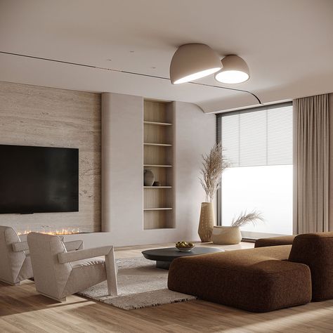 Neat Bedroom, 3d Living Room, Living Tv, Gold Living Room, Tv Wall Design, Modern Houses Interior, Home Design Living Room, Interior Modern, Living Room Flooring