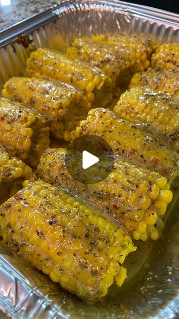 Dishes With Corn On The Cob, Cookout Ideas Food, Oven Baked Corn On The Cob, How To Cook Corn On The Cob In The Oven, Fried Street Corn, Bbq Food Ideas Sides, Good Corn Recipes, Corn On The Cobb Ideas, Loaded Corn On The Cob