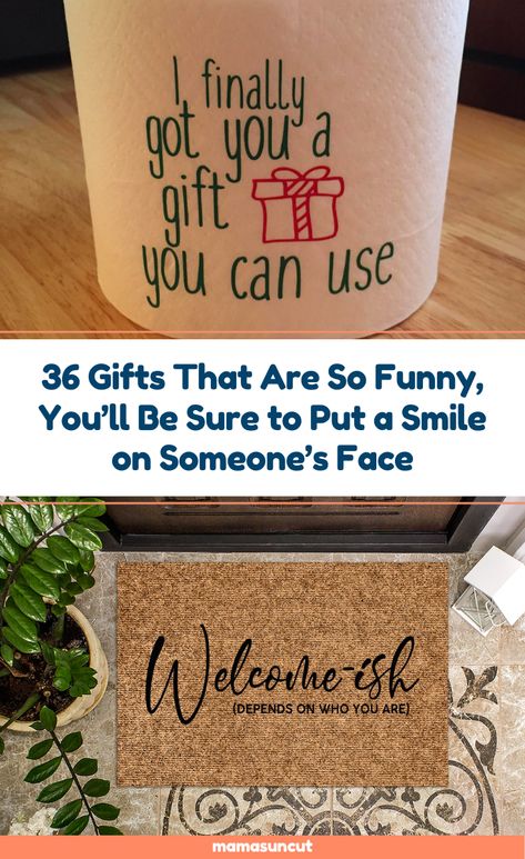 36 Gifts That Are So Funny, You'll Be Sure to Put a Smile on Someone's Face You never know when you'll be in the mood to gift something funny, so a list of really good gag gifts is always important to have in your arsenal. 2 Funny Gifts To Give, Best Birthday Gifts For Women Friends, Creative Funny Gifts, Getting Old Gift Basket Funny, Funny Survival Kit Ideas Hilarious, Funny Gift For Friend, Wrapping Gifts Funny, Funny Gifts For Friends Christmas, Funny Gift Box Ideas