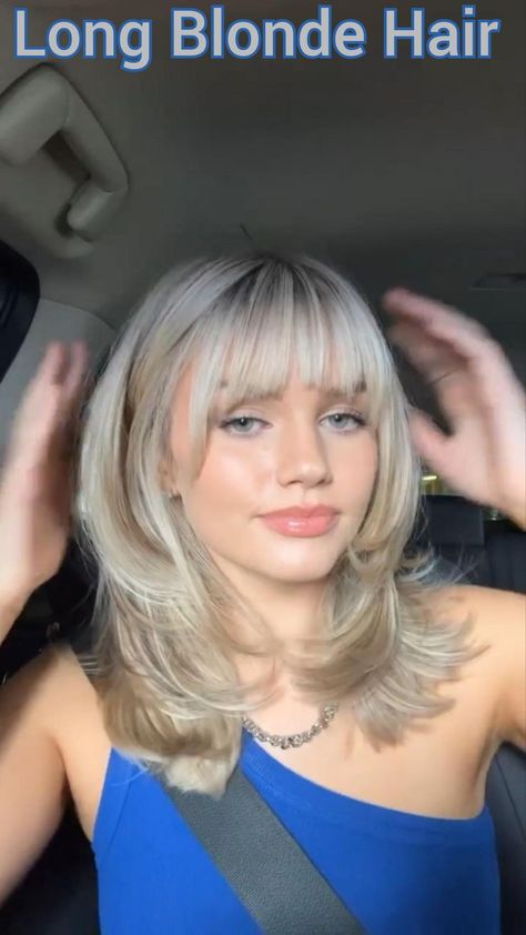 Hairstyle With Layers, Haircut Selfie, Photo Hijab, Blonde Hairstyle, Layered Hair With Bangs, Blonde Hair With Bangs, Cute Hairstyle, Bangs With Medium Hair, Midlength Haircuts