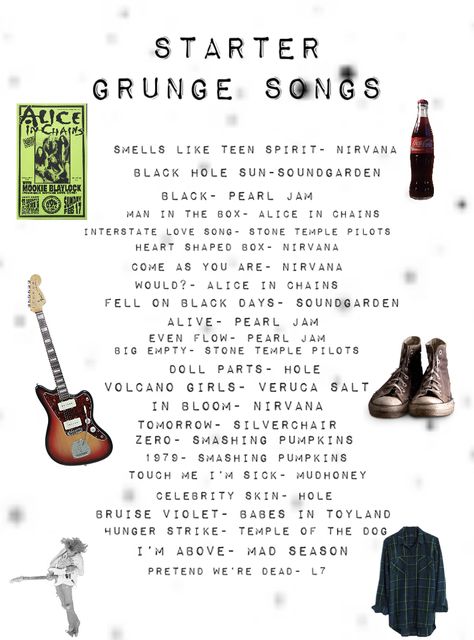 Songs For Grunge Aesthetic, 90s Grunge Playlist, Alt Songs Playlist, Punk Songs Playlist, Rock Music To Listen To, Grunge Band Name Ideas, 90s Alternative Music, How To Discover New Music, Playlist Names For Metal