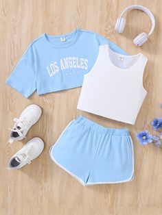 Cute Summer Outfits Shorts And Shirt, Clothes Sets Outfits Women, Pre Teen Outfits Girl, Clothes For Nine Year Olds, Preppy Clothes For Summer, Clothes For 10 Yrs Old, Cute Clothes For 11yrs, Cute Outfits For 11 Yrs Old Girl, Outfits For Ten Year Old Girl