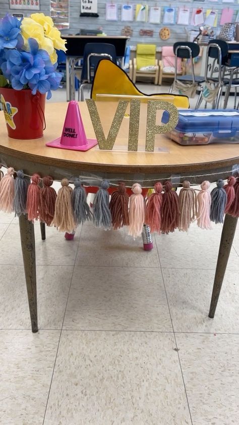 teaching_with_april_showers on Instagram: How I use my VIP table in my classroom. 😀⭐️Everyone loves a little VIP status. Vip Desk In Classroom, Vip Table Classroom, Vip Table, Music Station, Teacher Things, My Classroom, April Showers, Imagine Dragons, School Classroom