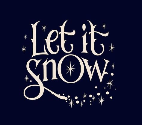 Winter Typography Design, Magical Typography, Snow Lettering, Winter Graphic Design, Magic Typography, Winter Typography, Winter Lettering, Frozen Kingdom, Calligraphy Christmas