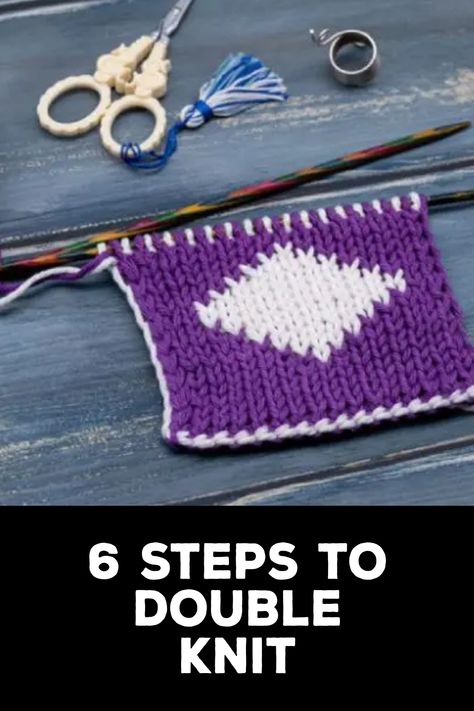 How to Double Knit How To Double Knit, Double Knit, Double Sided Knitting, Double Knit Scarf Pattern, Reversible Scarf Knitting Pattern, Double Seed Stitch Scarf, Double Sided Knitted Scarf, Double Knitting Charts, How Do You Knit