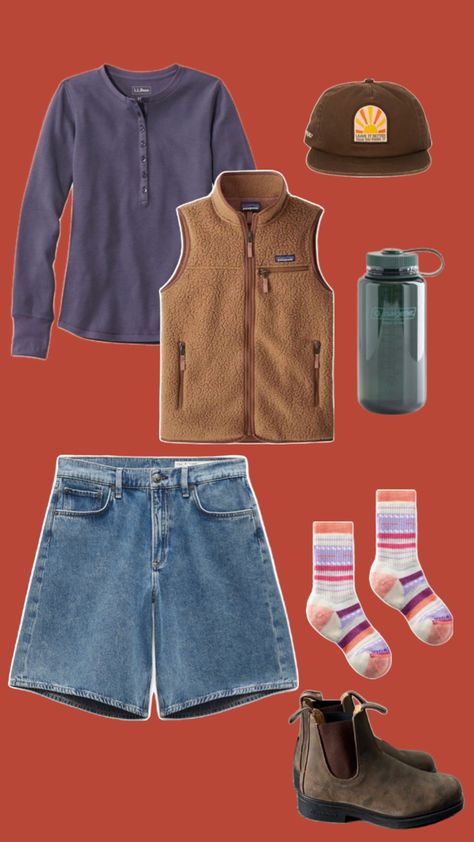 #granolagirl #camping #outfits #fashion #fitcheck #patagonia #parksproject Patagonia Style Woman Outfit, Granola Rainy Day Outfit, Athletic Granola Outfits, Retro Summer Camp Outfits, Granola Girl Essentials, Granola Outfits Fall, Granola Girl Clothes, West Coast Outfits, Fall Granola Outfits