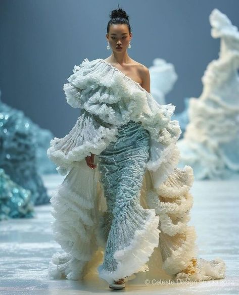 Runway Fashion Couture, Couture Mode, Fantasy Dress, Textiles Fashion, Mode Inspo, Glam Dresses, Fantasy Fashion, Fashion Sketches, Fancy Dresses