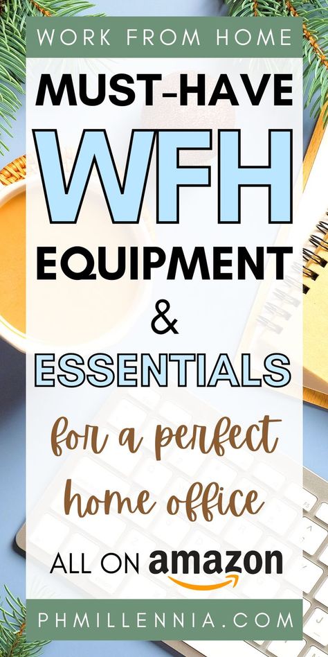 Work from home is here to stay! So it's time to embrace wfh, take your home office seriously & create a complete & dedicated workstation. From desks to laptops to coffee machines, here are the best wfh office equipment, essentials, gadgets, furniture, & supplies you need to set-up a dedicated wfh workspace & maximize your productivity, creativity, comfort, & wellbeing. #phmillennia #workfromhome #wfh #remotework #homeoffice #lockdown #workhome #productive #equipment #supplies #essentials #desk Home Office Essentials, Home Office Set Up, Work From Home Office, Desk Essentials, Work Space Organization, Increase Blog Traffic, Online Jobs From Home, Online Work From Home, Blogging 101