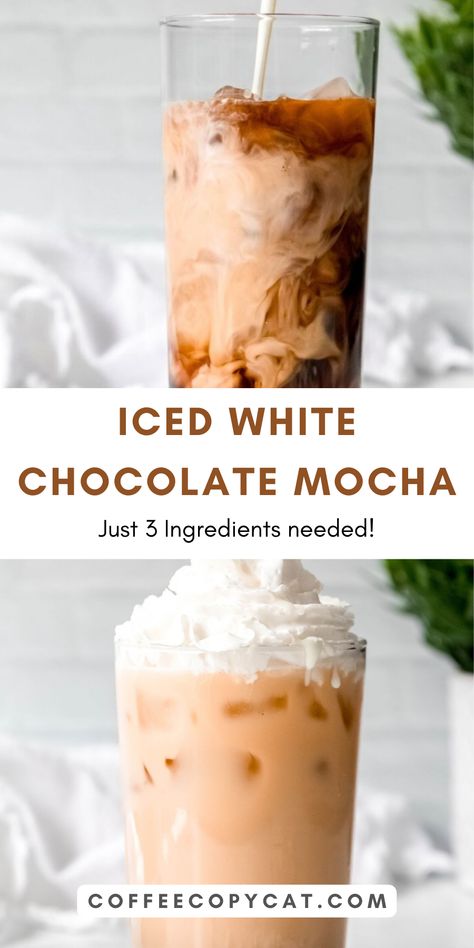 Low Calorie Iced White Chocolate Mocha, Low Sugar Iced Coffee Recipes, How To Make Iced White Chocolate Mocha Coffee At Home, Diy Iced White Chocolate Mocha Starbucks, Iced Coffee With Oatmilk Recipe, White Mocha Iced Coffee Recipe, White Chocolate Iced Coffee Recipe, Dutch Bros White Chocolate Mocha Recipe, At Home White Chocolate Mocha