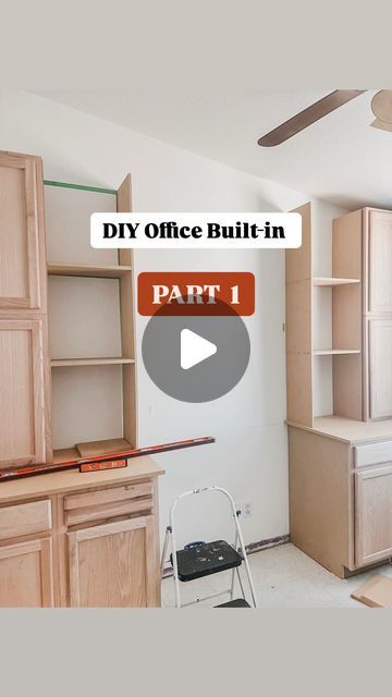 DIY Office Built-ins, DIY Office, Office Inspo, DIY Build, Office Reno, 
Rusted Truck Designs |

All supplies are from @loweshomeimprovement 
•
•
#diy #diyer #officemakeover #diyoffice #interiors #homedecor #diybuild #diybuiltins #interiordesign #homeorganize #functional#homedesign #diyprojects #woodworking #officereno #homeimprovement #diydesign
#beforeandafter #stockcabinets"k Build In Office Cabinets, Diy Built In Office Cabinets, Diy Office Cabinets, Small Office Storage Ideas, Diy Office Built Ins With Desk, Diy Office Built Ins, Built In Office Desk And Cabinets, Home Office Built Ins With Desk, Built In Office