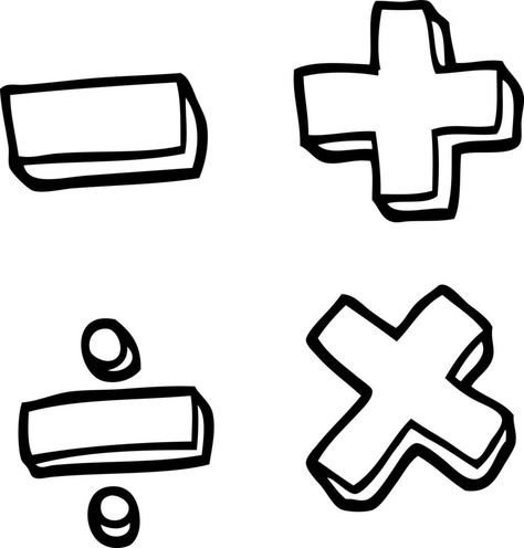 black and white cartoon math symbols Easy Math Drawings, Math Symbols Design, Maths Cartoon, Math Design Art, Math Symbols Art, Math Draw, Maths Design, Math Designs, Math And Music