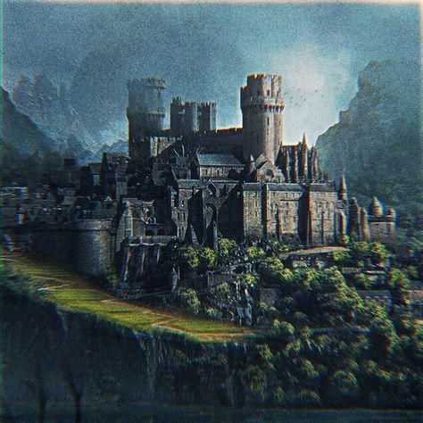 ASOIAF Castles Fantasy Castle Art, Art Of The Day, Old Castle, Art Showcase, Rpg Map, Castle Art, 다크 판타지, Fantasy City, Fantasy Castle