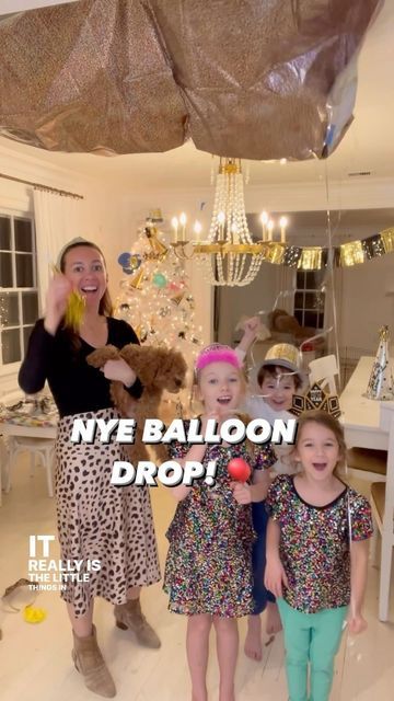 Kids Nye Balloon Drop, Kids Balloon Drop New Years Eve, How To Make A Balloon Drop New Years Eve, New Year’s Eve Party Balloons, New Years Eve Balloon Drop, Ballon Drop Diy New Years, Balloon Drop For Kids, New Years Eve 1st Birthday Party, Diy Ball Drop New Years For Kids