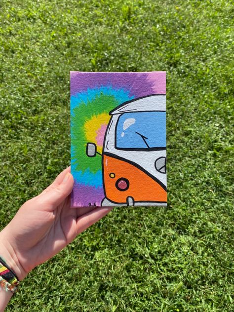 Hippy Art Aesthetic, Hippie Painting Ideas Easy, Hippie Painting Ideas, Arte Hippy, Gummies Recipe, Hippie Trippy, Hippie Painting, Canvas Drawing, Simple Canvas Paintings