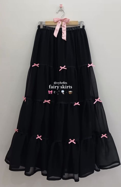 Skirt Skirt, Black And Pink Dress, Stylish Outfits Casual, Floral Dress Outfits, Fairy Skirt, Classy Gowns, Casual College Outfits, Fashion Design Patterns, Kawaii Dress