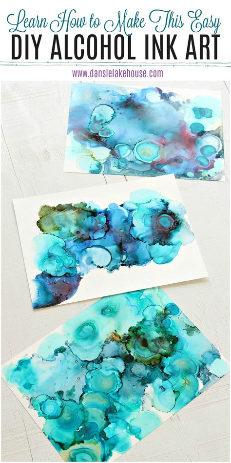 diy alcohol ink art Ink Art Tutorial, Alcohol Ink Art Tutorial, Diy Alcohol Ink, Easy Artwork, Diy Alcohol, Painting Beginners, Marbleized Paper, Alcohol Art, Education Art