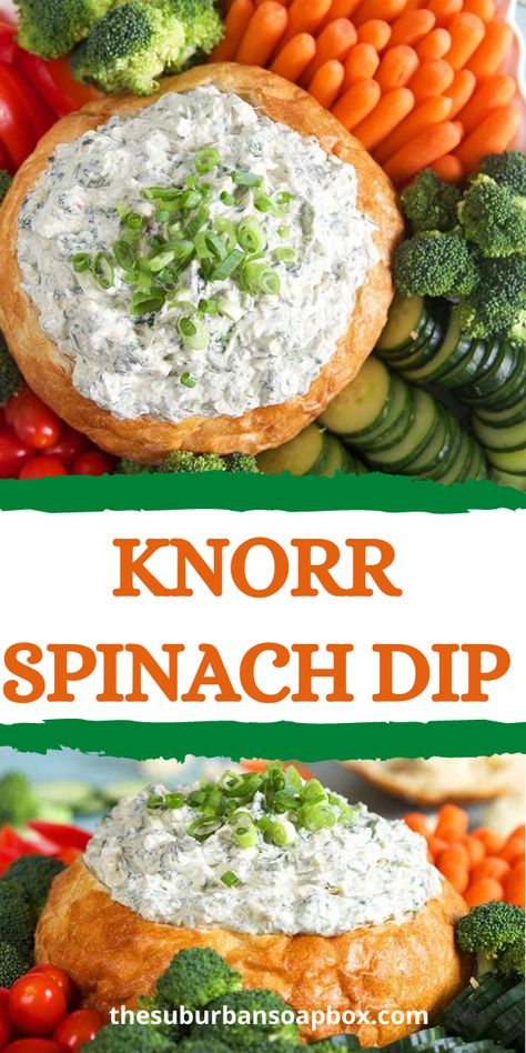 This Knorr Spinach Dip Recipe is the same classic you know and love but made better with a “secret” ingredient. Ultra creamy, cold spinach dip is so easy to make and is a party dip must have! Knorr Spinach Dip Recipe, Cold Spinach Dip, Knorr Spinach Dip, Spinach Dip Recipe, Party Dip, Spinach Dip, Dip Recipe, Secret Ingredient, Perfect Party