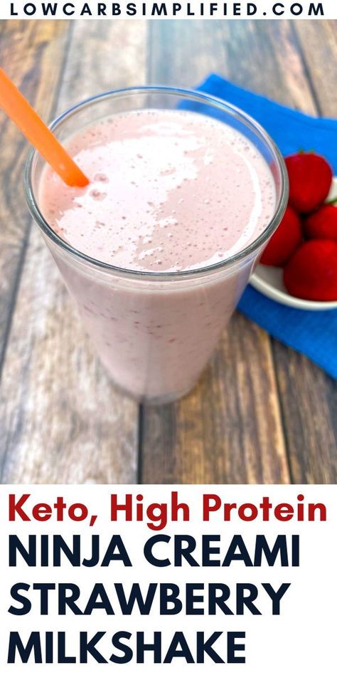 Ninja Creami Healthy Recipes, Popular Drink Recipes, Filling Breakfast Recipes, Keto Protein Shakes, Keto Milkshake, Ninja Ice Cream Recipe, Protein Ice Cream Recipe, Protein Milkshake, Low Carb Milk