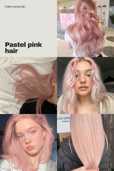 Pink Hair On Pale Skin, Light Pastel Pink Hair, Pink Light Hair, Pink Hair 2024, Blush Pink Hair Color, Pink Hair Outfit What To Wear With, Pastel Pink Hair Aesthetic, Cool Toned Pink Hair, Light Pink Blonde Hair