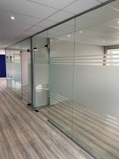 Office Partition Design, Office Glass Partition, Modern Office Partitions, Glass Office Doors, Glass Sticker Design, Glass Film Design, Door Partition, Glass Partition Designs, Glass Wall Office